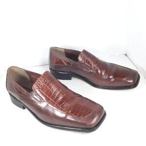 Stacy Adams Asher Square Toe Loafers Brown Size 12